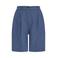 MSCH Copenhagen high waist bermuda short met linnen blauw