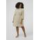 Kaffe Curve blousejurk met krijtstreep beige