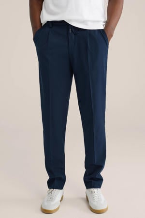 slim pantalon donkerblauw