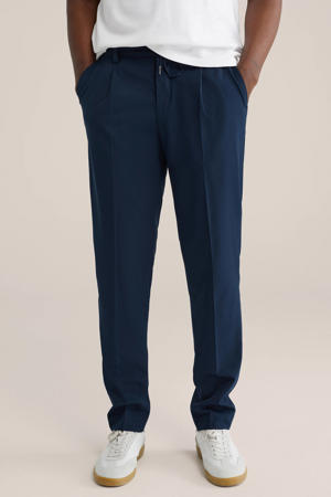 slim pantalon donkerblauw