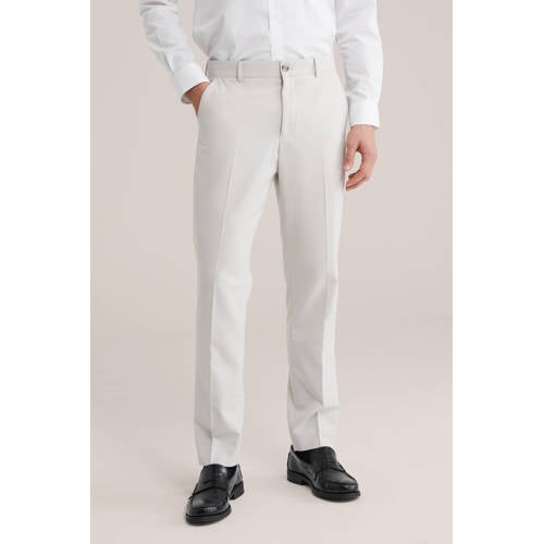 WE Fashion slim pantalon beige afbeelding
