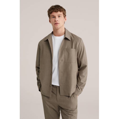 WE Fashion overshirt taupe afbeelding