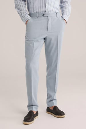 slim pantalon lichtblauw