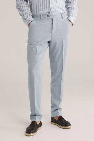 slim pantalon lichtblauw