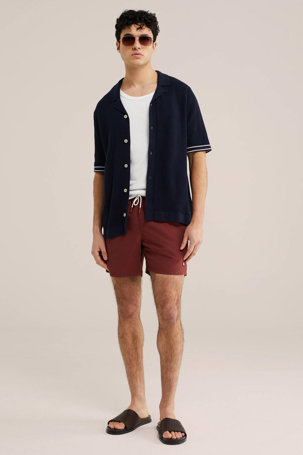 WE Fashion zwemshort roodbruin