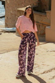 thumbnail: FLURESK wide leg high waist broek paars