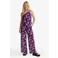 FLURESK wide leg high waist broek paars