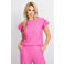 FLURESK top met textuur roze