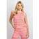 FLURESK gestreepte top gebreid roze