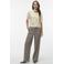 VERO MODA wide leg high waist casual broek grijsbruin