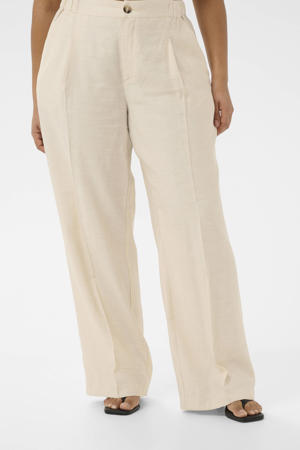 straight regular waist broek ecru