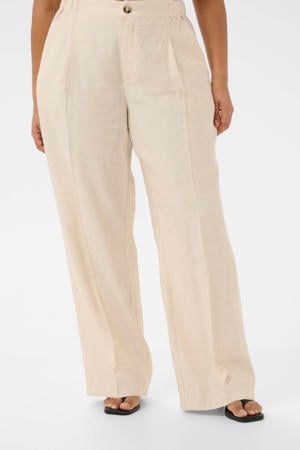 straight regular waist broek ecru