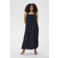 Kaffe Curve maxi jurk broderie donkerblauw