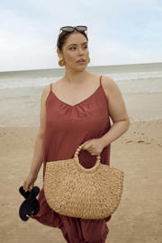 thumbnail: Kaffe Curve maxi jurk koraalrood