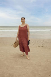 thumbnail: Kaffe Curve maxi jurk koraalrood