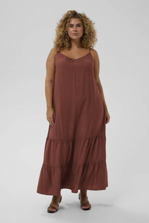 maxi jurk koraalrood