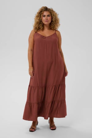 maxi jurk koraalrood