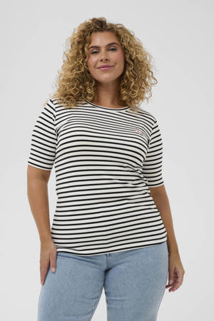 gestreept T-shirt zwart