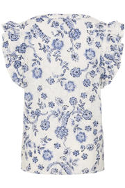 thumbnail: Kaffe Curve gebloemde top broderie blauw