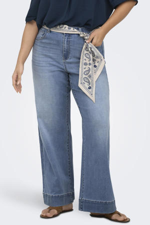 Carwilly Wide Leg Hw Scarf Dnm high waist wide leg jeans medium blue denim