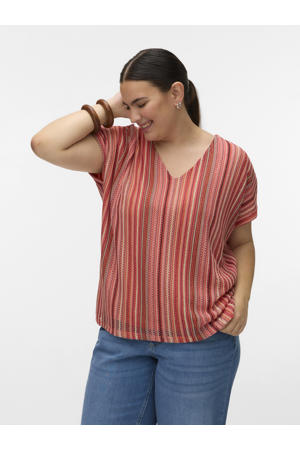 gestreepte top rood