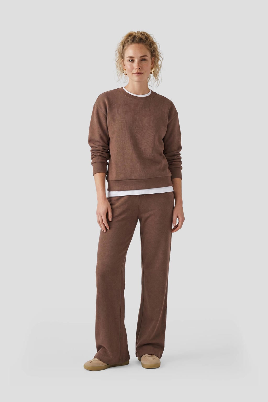 Anytime fleece sweater bruin