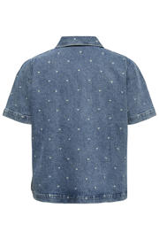 thumbnail: VERO MODA CURVE blouse met hartjes medium blue denim