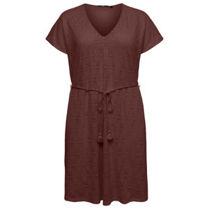 korte jurk crochet donkerrood