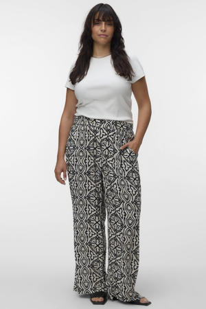wide leg high waist palazzo broek