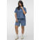 VERO MODA CURVE regular high waist short met hartjes medium blue denim