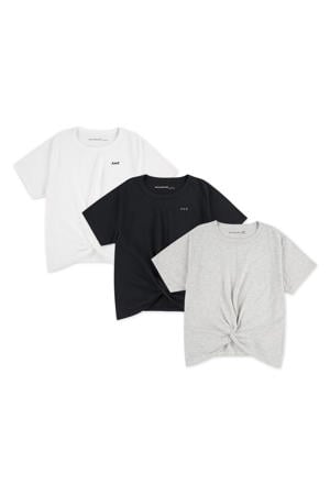 T-shirt - wit / zwart / grijs (set van 3)