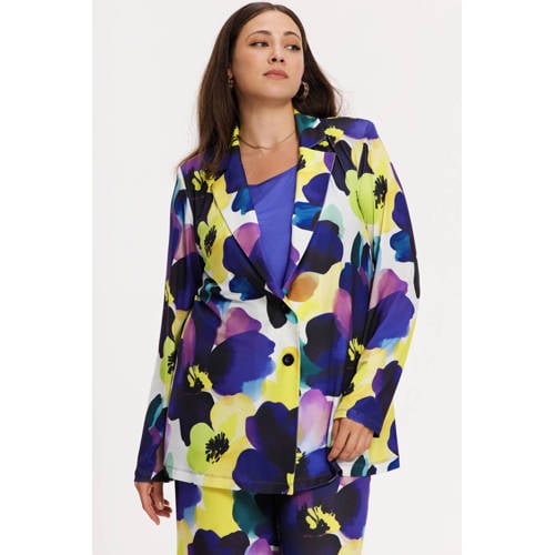 YOEK regular blazer paars afbeelding