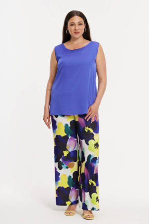 wide leg high waist broek multi