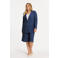 YOEK wide leg high waist bermuda short met krijtstreep blauw