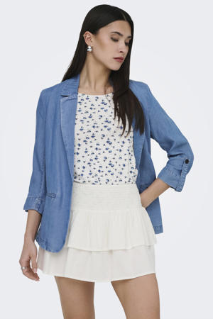 regular blazer medium blue denim