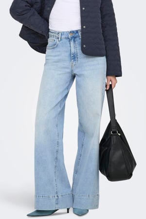 Onljuicy Soft Hw Braid Wide Dnm high waist skinny jeans light blue denim