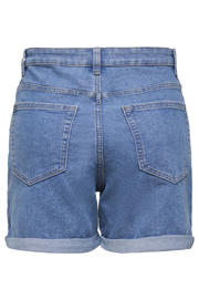 thumbnail: ONLY regular high waist denim short medium blue denim