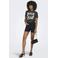 ONLY regular high waist denim short zwart