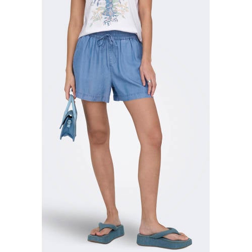 ONLY high waist casual short blauw afbeelding