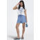 ONLY high waist casual short blauw