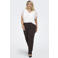 ONLY CARMAKOMA regular waist casual broek donkerbruin