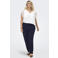 ONLY CARMAKOMA regular waist casual broek donkerblauw