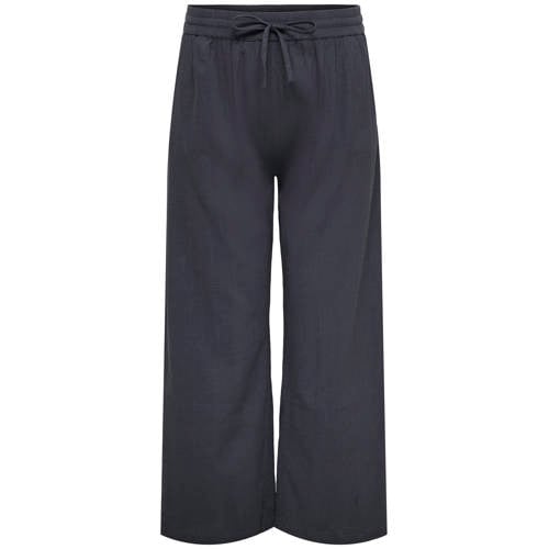 ONLY CARMAKOMA wide leg high waist casual broek met linnen afbeelding