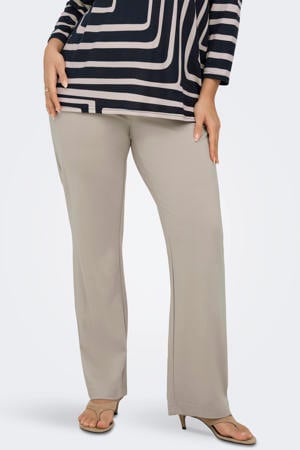 wide leg regular waist casual broek