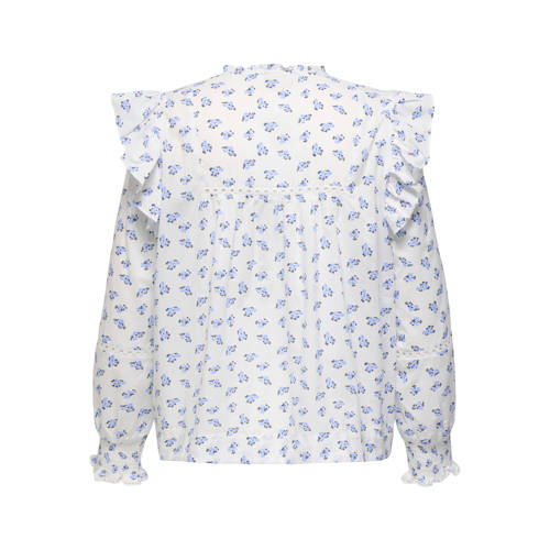 ONLY CARMAKOMA gebloemde blousetop wit broderie afbeelding
