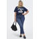 ONLY CARMAKOMA T-shirt donkerblauw