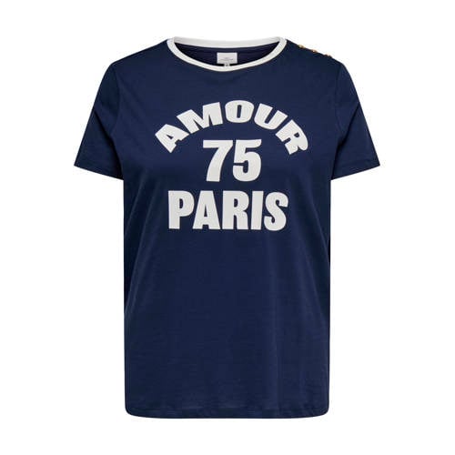 ONLY CARMAKOMA T-shirt donkerblauw afbeelding
