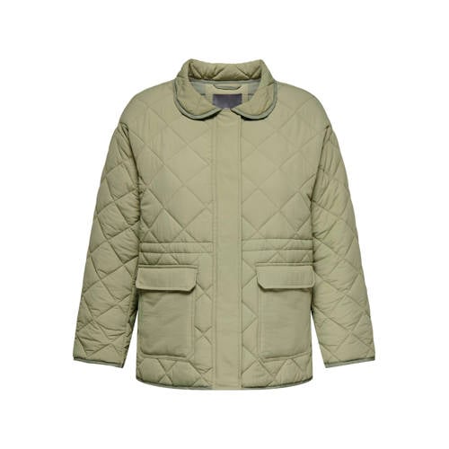 ONLY CARMAKOMA tussenjas quilted groen afbeelding