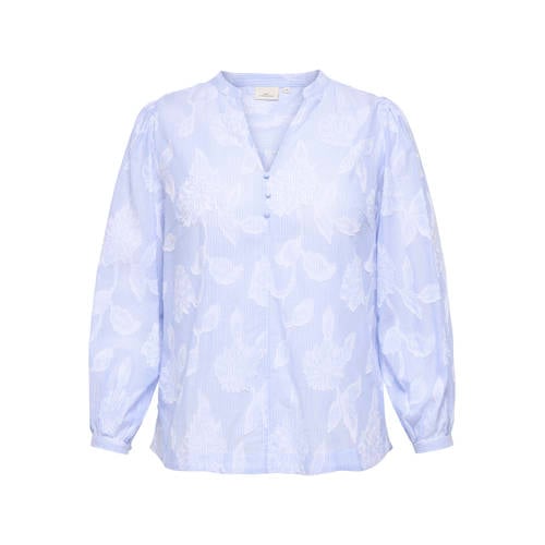 ONLY CARMAKOMA gebloemde blousetop lila afbeelding