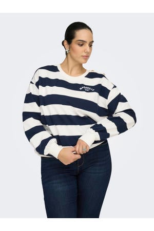 gestreepte sweater ecru